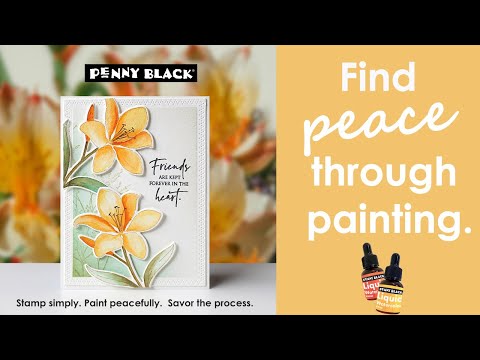 Penny Black Zinnia Liquid Watercolor 75-018 video
