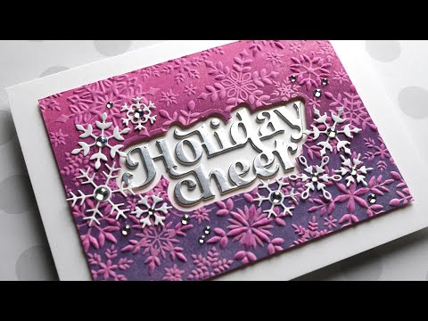 Tim Holtz Medium Distress Brayer tda75554 Holiday Embossing Folder Card Video