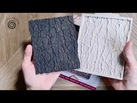 Cosmic Shimmer Continuous Tree Bark Silicone Mold dm0048-cs video