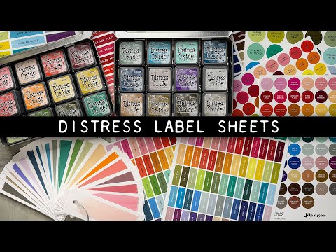 Tim Holtz Distress Assorted Label Sheets With White Printing tda93381 Demo Video