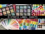 Tim Holtz Distress Assorted Label Sheets With White Printing tda93381 Demo Video