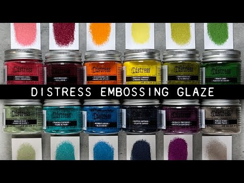 Tim Holtz Distress Embossing Glaze Squeezed Lemonade Ranger tde84105 Inspiration Video