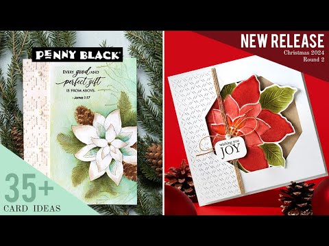 Penny Black 3D Poinsettia Layering Stencils, Embossing Folder and Cut Out Die Set video