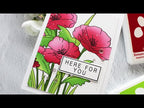 Simon Says Stamp Set of 4 Stencils Poppy Field ssst221690c