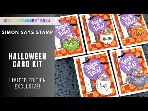 Limited Edition Simon Says Stamp Card Kit Halloween Treats htck24