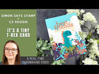 Simon Says Stamp Picture Book T-Rex Wafer Dies s598 Tiny T-Rex Card | Simon Says Stamp + CZ Design Amy Rysavy