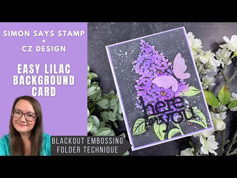 Simon Says Stamp Embossing Folder and Cutting Die Pristine Lilac sfd474 You Are My Favorite
