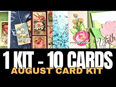 Simon Says Stamp Embossing Folder Brightest Bloom sf608 Vicky Papaioannou 1 kit - 10 cards | SSS August card kit
