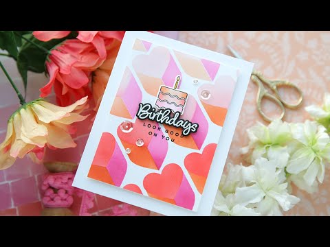Simon Says Stamp Set of 3 Stencils Love City 1115stc Heart to Heart