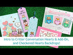 Introduction to Lawn Fawn's ritter Conversation Hearts & Checkered Hearts Backdrops