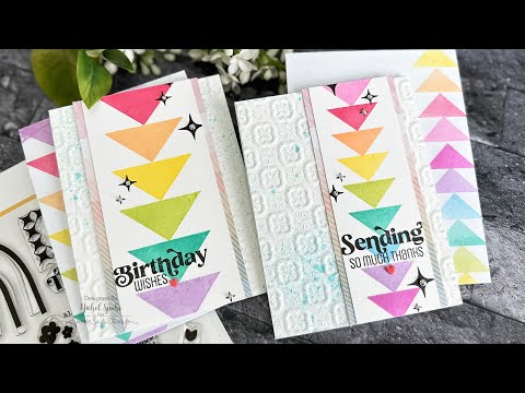 Tim Holtz Distress Spray Stain SALVAGED PATINA Ranger tss72782 Birthday and Thank You Cards Video
