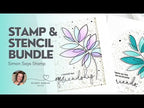 Simon Says Stamp Set of 2 Stencils Friendship Leafy Cluster 1016stc Sweetheart
