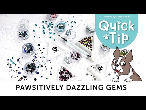 Simon Says Stamp Pawsitively Dazzling Gems Opal se123 Sweet Wishes