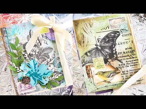 Tim Holtz Distress Salvaged Patina Ink Pad And Reinker Bundle Ranger Booklet Folio Project Video