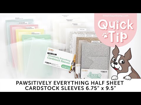 Simon Says Stamp Pawsitively Everything Half Sheet Cardstock Sleeves st0136