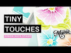 Simon Says Stamp Stencils and Dies Impressionistic Flower set1191if In My Heart Simple Cards, Elevated with Tiny Touches: Friendly Blossoms Simon Says Stamp Mindy Eggen