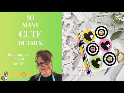 Simon Says Clear Stamps Pop Art 2460ssc So Many Cute Details! Tina Smith Creates with our July Card Kit Tina Smith