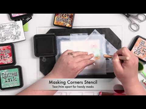 Waffle Flower Masking Corners Stencil wft099 video