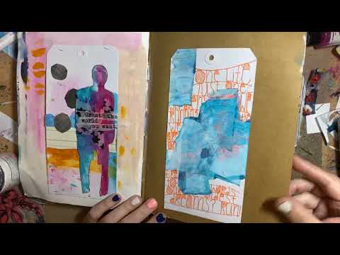 Dina Wakley Ranger Kraft Cardstock mdj59653 Pages Demo
