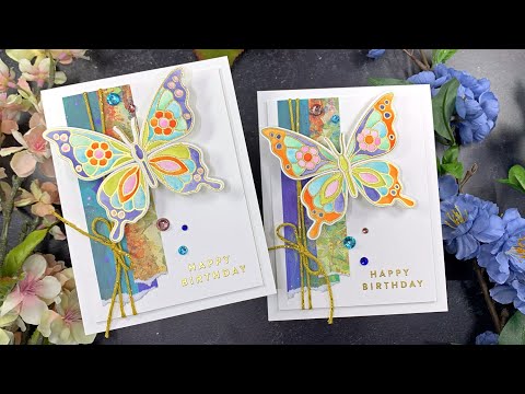 Simon Says Stamp Mix and Match Butterflies Duo and Greetings Wafer Dies 1013sdc Splendor