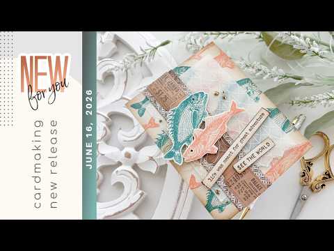 Tim Holtz Sea Life Stamps with Simon Says Stamp Dies Bundle setsl26 Crafting for Men: A Rugged Ocean Card (With Zero Fussy Cutting!) | Tim Holtz Sea Life Tina Smith