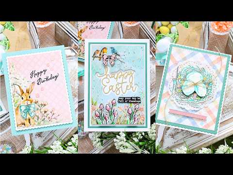 Simon Says Stamp EZ Strips Reverse Blessed Easter 1021ez Nina-Marie Easter Cards 3 Cards, 1 Kit! Limited Edition Easter Kit from Simon Says Stamp! Nina-Marie Trapani