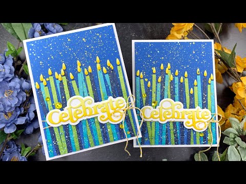Tim Holtz Distress Juniper Berry Mica Stain Ranger Embossing Candles Card Video