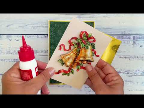 Katy Sue Designs Die Cut Decoupage Jingle Bells 11-dcd730