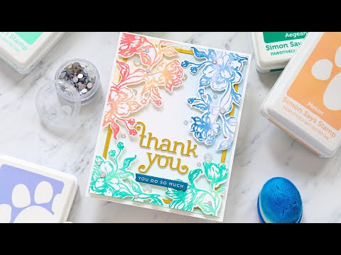 Simon Says Stamps and Dies Vintage Blooms set982vb Moments in Time Stamp Shading for a Highlight Effect—a Great Way to Get a New Look on Stamps Nina-Marie Trapani