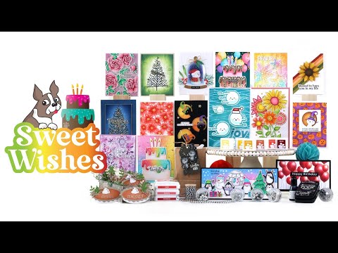 Simon Says Stamp Sweet Wishes Collection I Want It All Stamps and Coordinating Dies set881sd