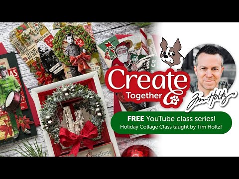 Tim Holtz Distress Mini Ink Pad Iced Spruce Ranger TDP40019 Holiday Collage Christmas Video