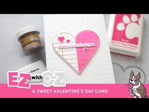 CZ Design Wafer Dies Noted Heart czd226c Smitten