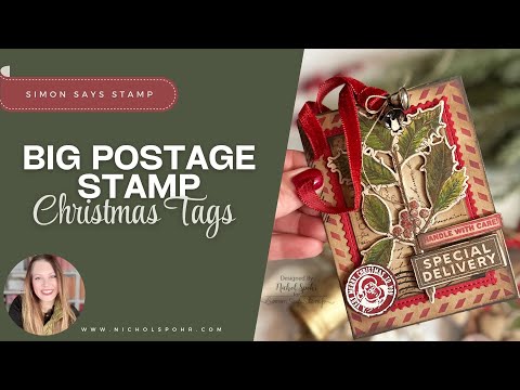 Tim Holtz Holiday Postmarks Stamps with Simon Says Stamp Dies Bundle sethp25