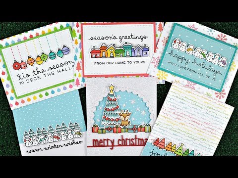 Lawn Fawn Simply Celebrate Winter Stamps Dies and Coloring Stencils video intro