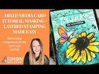 Tim Holtz Distress Mini Oxide Ink Pad Spiced Marmalade tdi91301 Masking And Layered Card Video