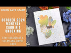 Simon Says Stamp Card Kit of the Month October 2024 Two Step Simple Leaves ck1024 Cathy Zielske Unboxing