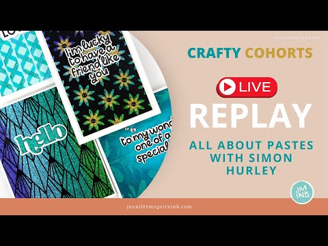 Ranger Stark White Cardstock Simon Hurley Create hua67467 Glitter Panels Video