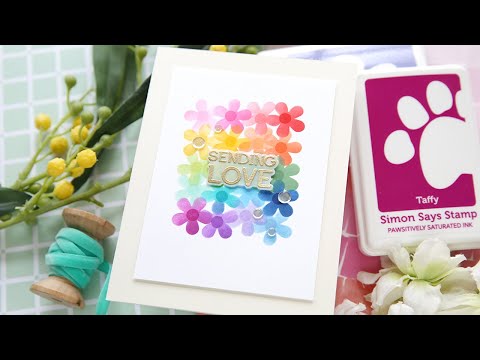 Simon Says Stamp Stencil Flower Power 1000stc Celebrate