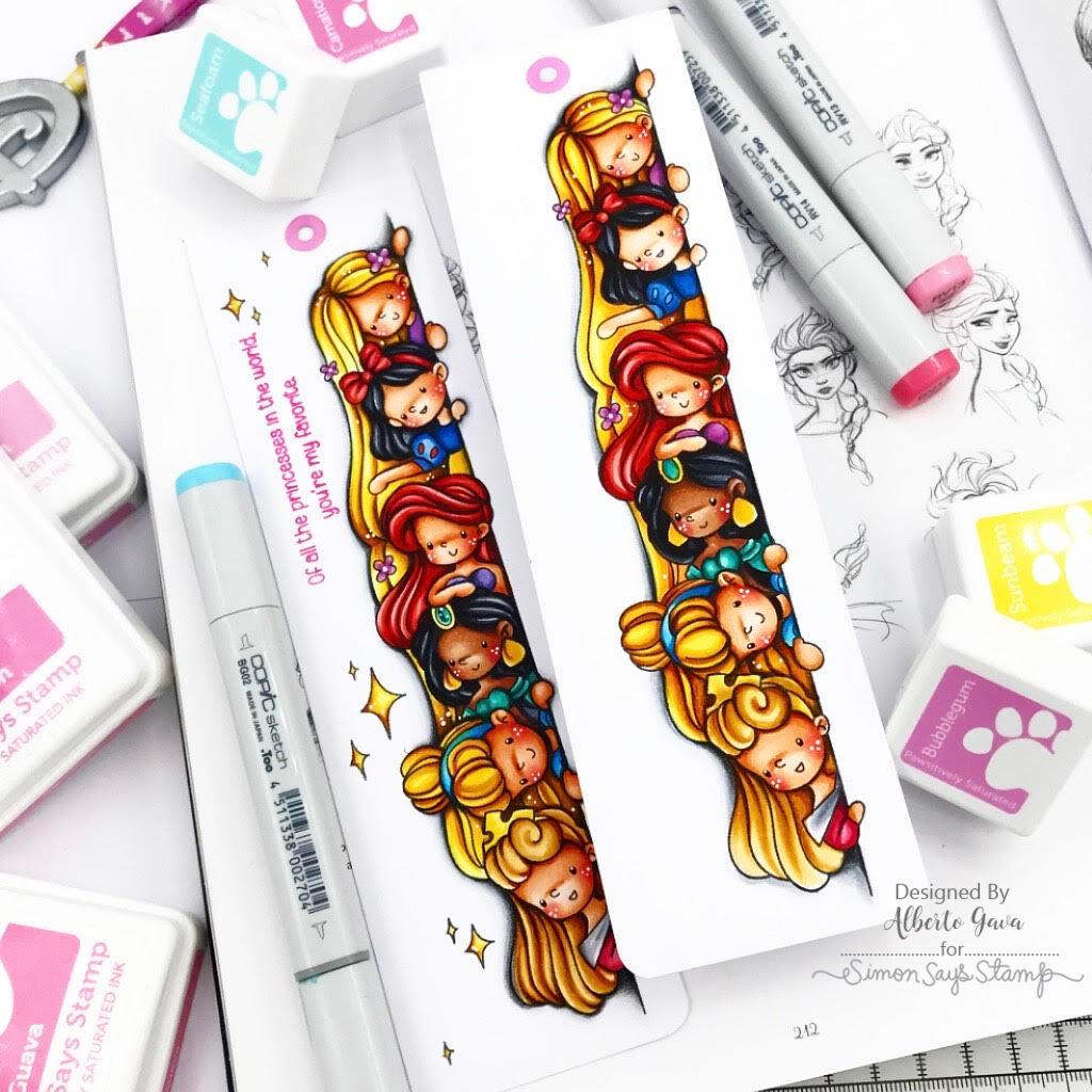 Simon Says Stamps and Dies Once Upon a Dream set794ou Sunny Vibes Princess Colorings | color-code:ALT01