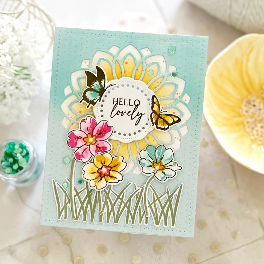 Papertrey Ink Radiant Radial Die pti-0769 butterflies