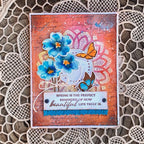 Papertrey Ink Radiant Radial Die pti-0769 blue flowers