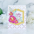 Papertrey Ink Blissful Blooms Dies pti-0785 birthday hugs