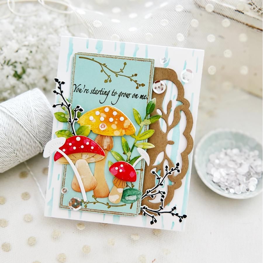 Papertrey Ink Sapling Frame Dies pti-0791 fungi