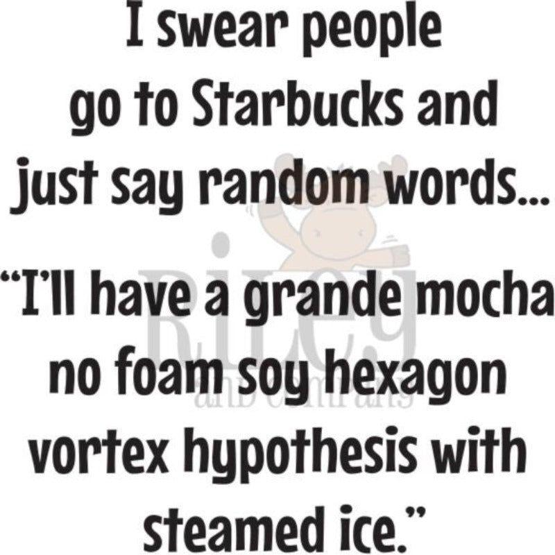 Riley And Company Funny Bones Random Starbucks Words Cling Rubber Stamp rwd-1192