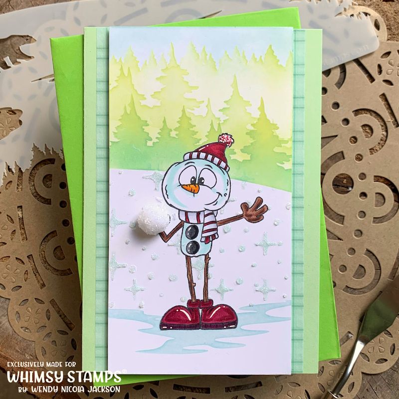 Whimsy Stamps Snowman Clear Stamps dp1126 snowball