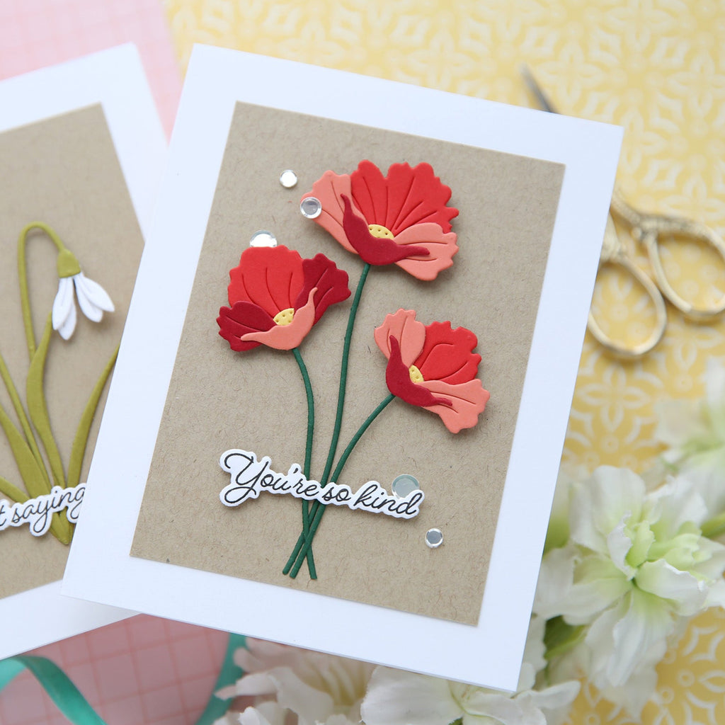 Simon Says Stamp Pretty Poppies Wafer Dies s998 Rain or Shine So Kind Card | color-code:ALT03