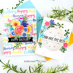 Simon Says Stamp XL EZ Strips Rectangles Wafer Dies 1598sdc Floral Cards