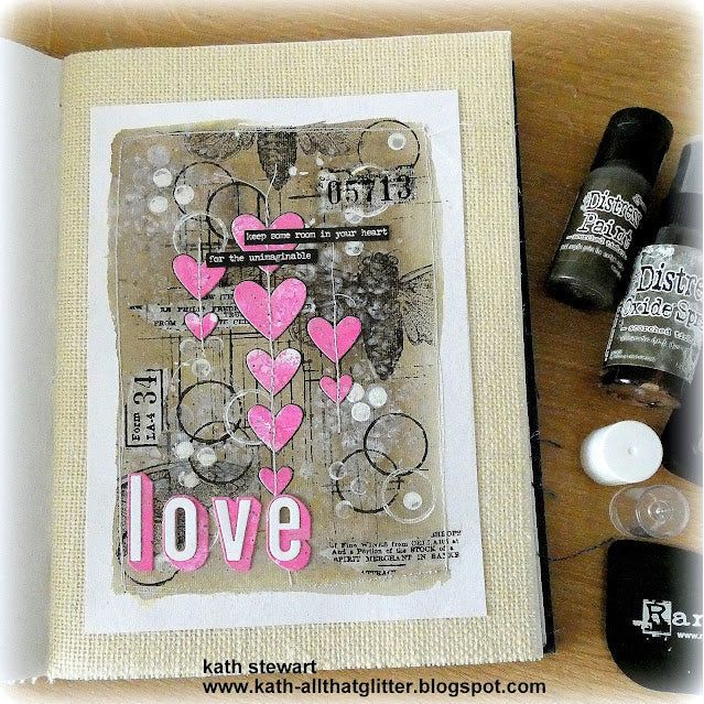 Tim Holtz Cling Rubber Stamps SPECIMEN CMS410 pink hearts | color-code:ALT01