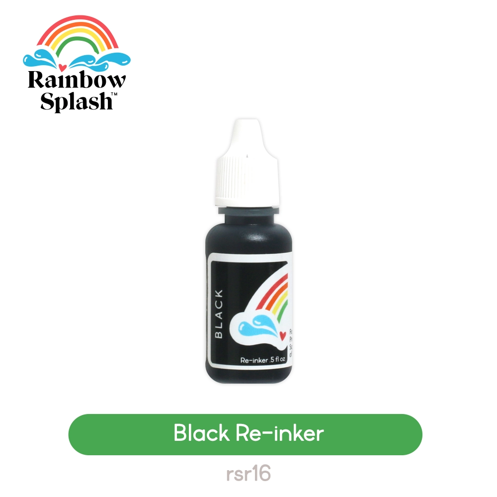 Rainbow Splash Re-inker Black rsr16