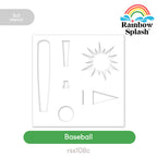 Rainbow Splash Stencil Baseball rss108c